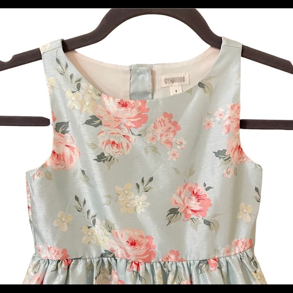 Gymboree Floral Easter Formal Dress Light Blue 5 EUC - Picture 3 of 3